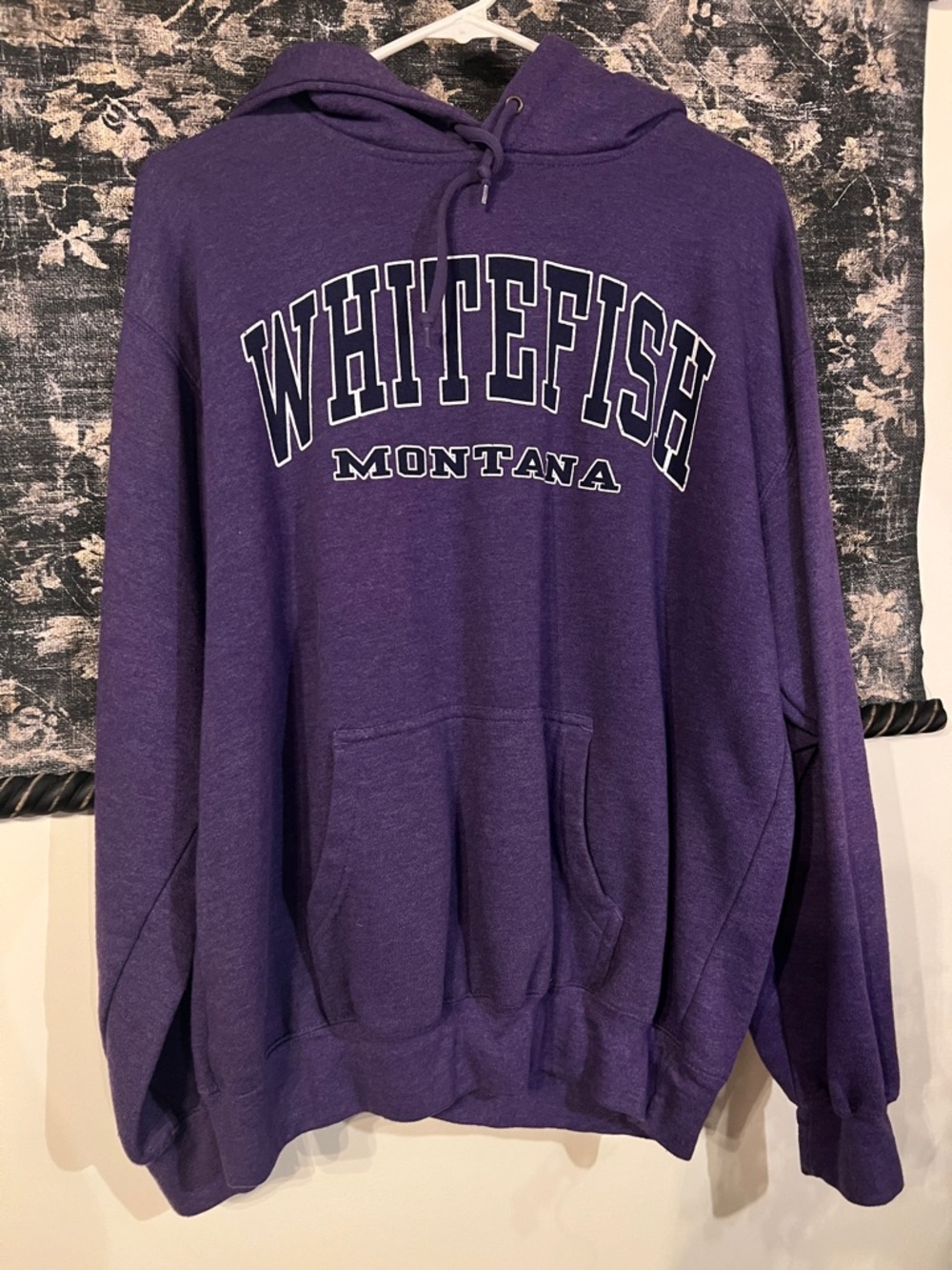 Whitefish Montana Purple Hooded Sweatshirt